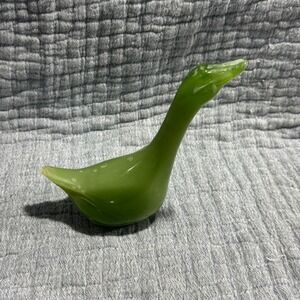 Vintage 1960s Gino Ruggeri Faux Green Goose Figurine WONY Italy